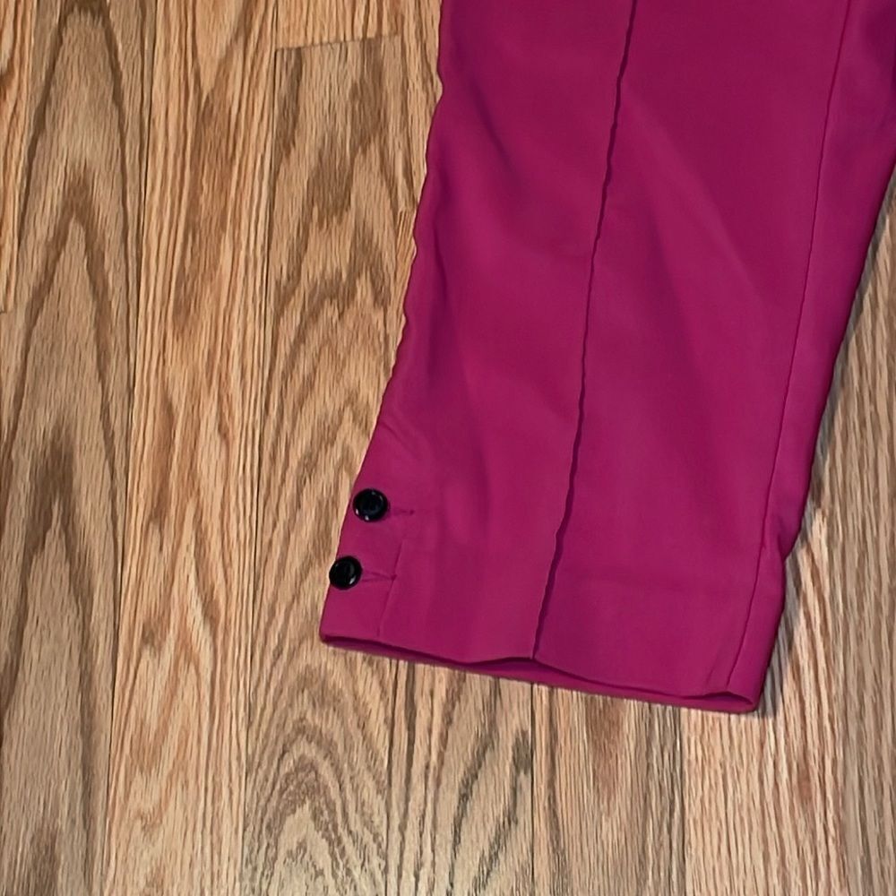 Vintage Hot pink Maternity Capri pants, stretchy capris, Large - Picture 3 of 7